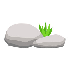 Grass Stone Clipart