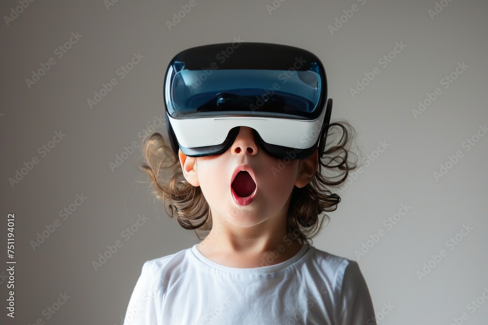 Aufkleber vr algorithm mixed reality headset. virtual reality goggles for observation. augmented reality 3d gl