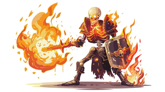 Great Image of a Fiery and Flaming Skeleton