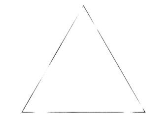 黒のシンプルな手描きの三角形フレーム