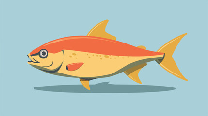 Illustration of a Fish Icon Flat Vector