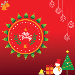 christmas card with christmas tree