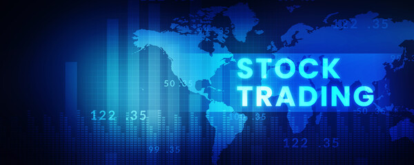 2D illustration stock market concept