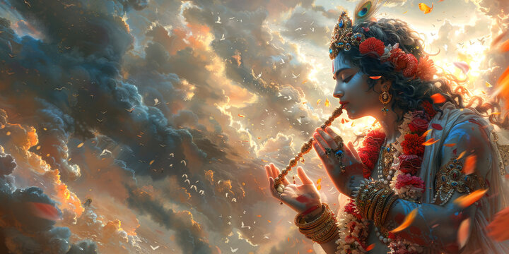 Leela Legacy: Capturing the Whimsical Acts of Young Krishna, a Joyful Display