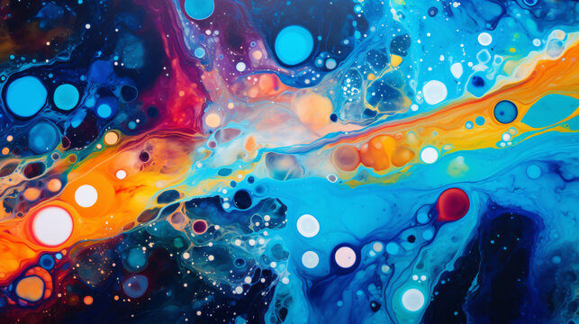 Multicolored spot gasoline abstract background abs