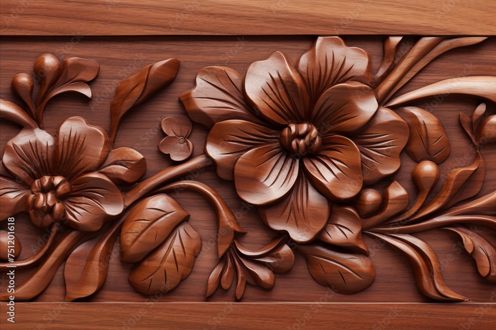 Poster intricate wood patterns set against a soothing backdrop in a high-resolution image
