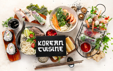 Fresh and delicius Vietnamese food table, asian food.