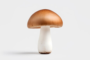 White and Brown Mushroom on Table. AI generated