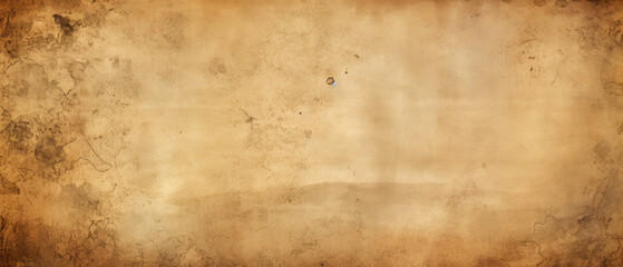 Fototapeta na wymiar Dirty and stained vintage grunge brown blank parchment paper sheet background texture created with Generative AI Technology 