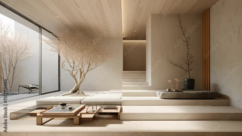 Poster this minimalist abode is a study in understated elegance featuring a down design with a neutral colo