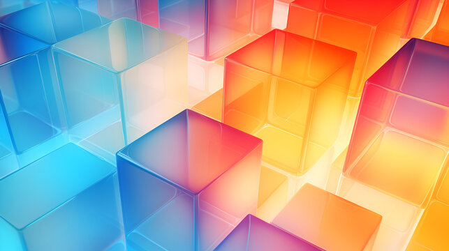 An abstract geometric transparent background with translucent glass effect ,Wallpaper Pattern