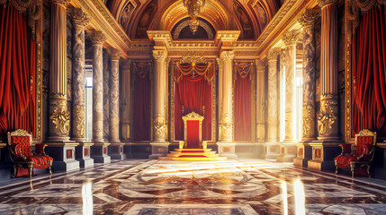 Obraz premium Throne hall in a majestic palace
