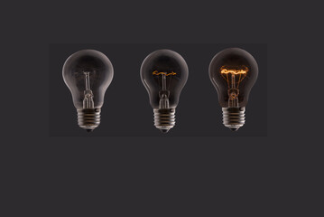 Pattern with incandescent electric bulbs