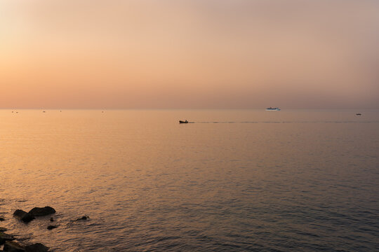 Beautiful sunrise over the Adriatic Sea
