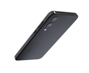 One new modern smartphone isolated on white