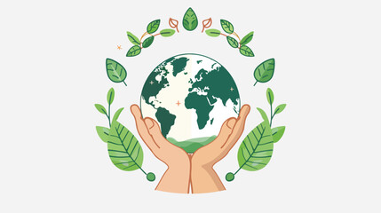 Ecology protection icon. Vector illustration.