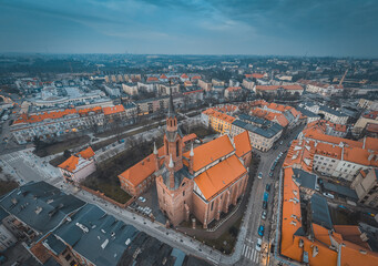 urban panorama from a drone