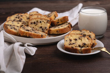 cupcake, chocolate, muffin, food, milk, dessert, fork