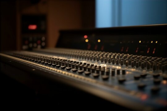 audio, mixing, console, recording, session, music, sound, equipment, studio, technology, control, knobs, faders