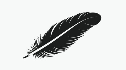 Feather icon symbol isolated vector.