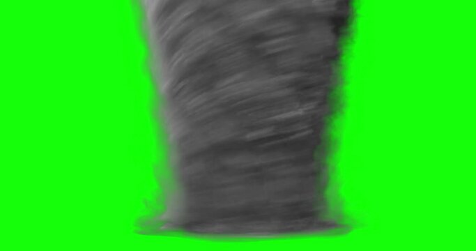 Tornado Storm Hurricane. 3D generated animation fx. Has a green screen for easy compositing.