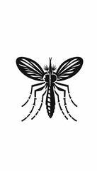 Obraz premium The vector-style illustrations of a mosquito head silhouette 