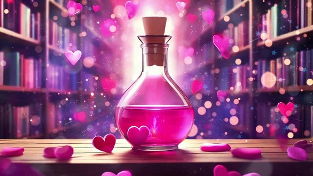 Pink little love potion animation