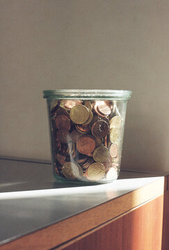 coins in a jar