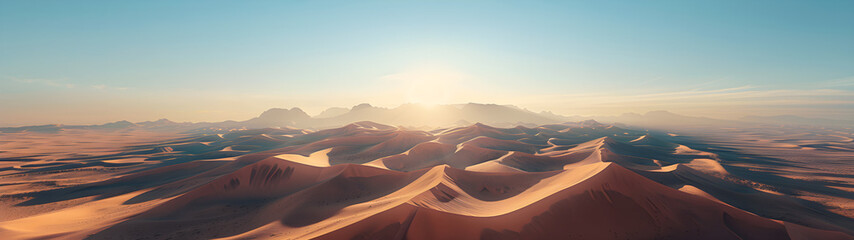 Fototapeta na wymiar Sahara Desart Drone View, Generative Ai