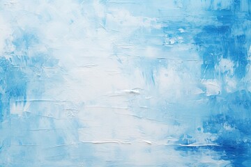 Blue Paint Textured Background. Artistic Brush Strokes in Shades of Blue and Grey Creating a Bright