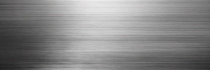 Fine Brushed Metal Steel Background. Wide Plate of Silver Steel with Textured Metallic Design