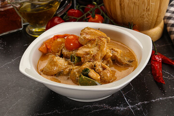 Thai Tom yum soup with chicken