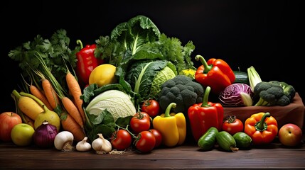 Fresh Vegetable Produce - A Colorful Mix of Vibrant & Nutritious Vegetables for a Healthy Diet