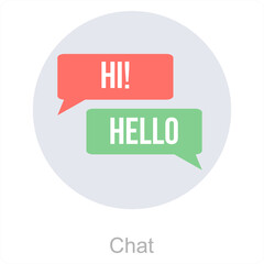Chat and communication cicon concept