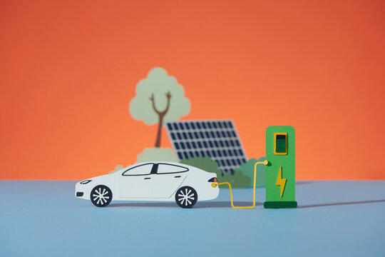 Renewable energy wind turbines and solar panels smart cityscape