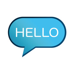 Bubble hello goodbye. Vector stock illustration graphic