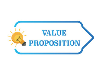 Value Proposition label, icon. Customer concept. Vector stock illustration.