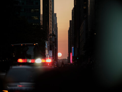 The Manhattan henge Sunset 