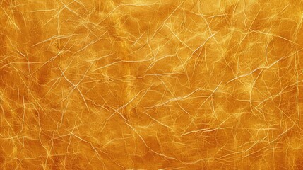 Bright textured crinkled golden paper backdrop