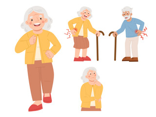Old people vector illustration
