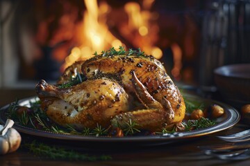Roasted Chicken with Herbs and Spices A Delicious and Nutritious Meal for the Whole Month of December Generative AI