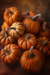 Pumpkin Season A Bountiful Harvest of Gourds Generative AI