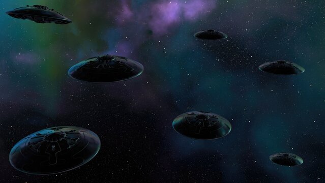 UFO in space