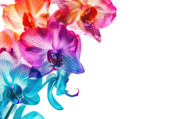 The Colorful Orchid Isolated On Transparent Background