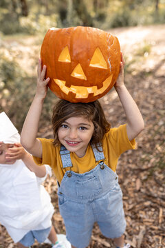 Two sibling in halloween DYO costume