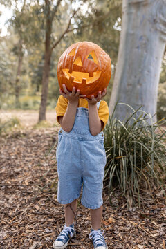Little boy in halloween DYO costume