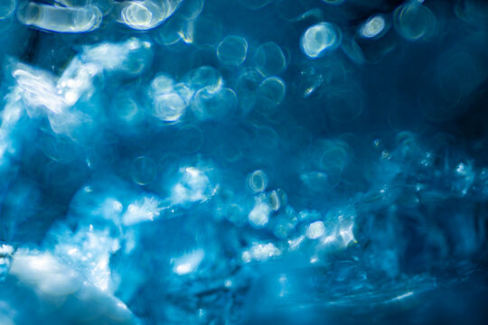 Blue shattered glass abstract