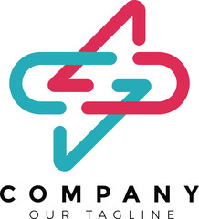 Abstract/elegant/geomatric logo design letter S with electrical for company