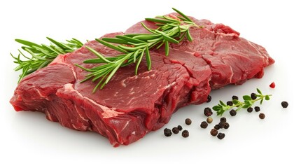 beef steak isolated in white