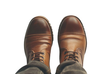 Brown Leather Footwear Isolated On Transparent Background